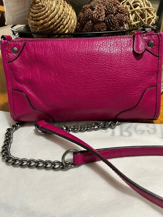 Coach Hot Pink Pebbled Leather Crossbody Bag - Picture 3 of 6